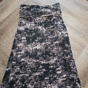 BKE black gray marbled maxi skirt